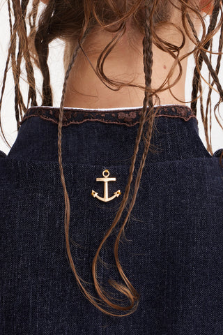 Double-Breasted Military-Inspired Jacket – Navy