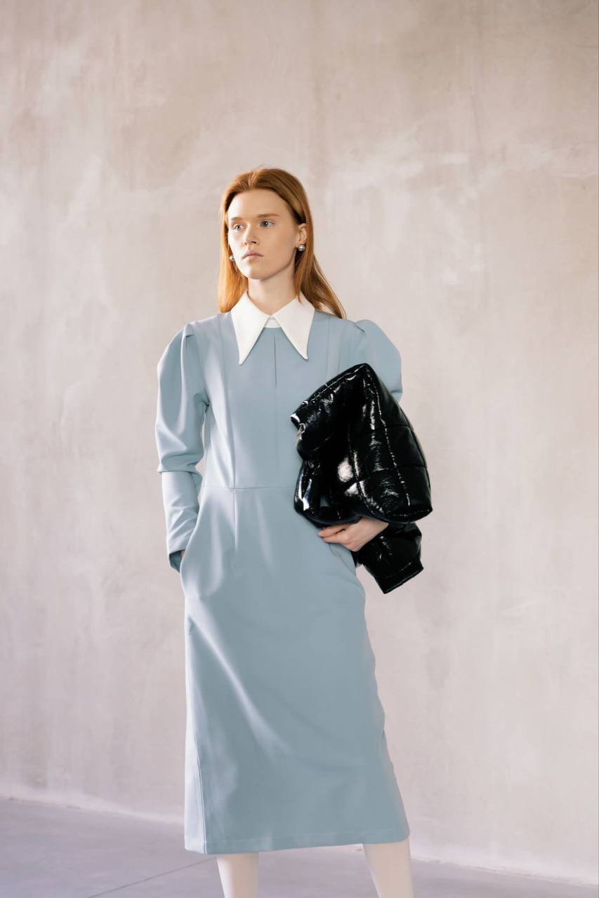 Light Blue Formal Midi Dress XXS Light Blue Formal Midi Dress XXS