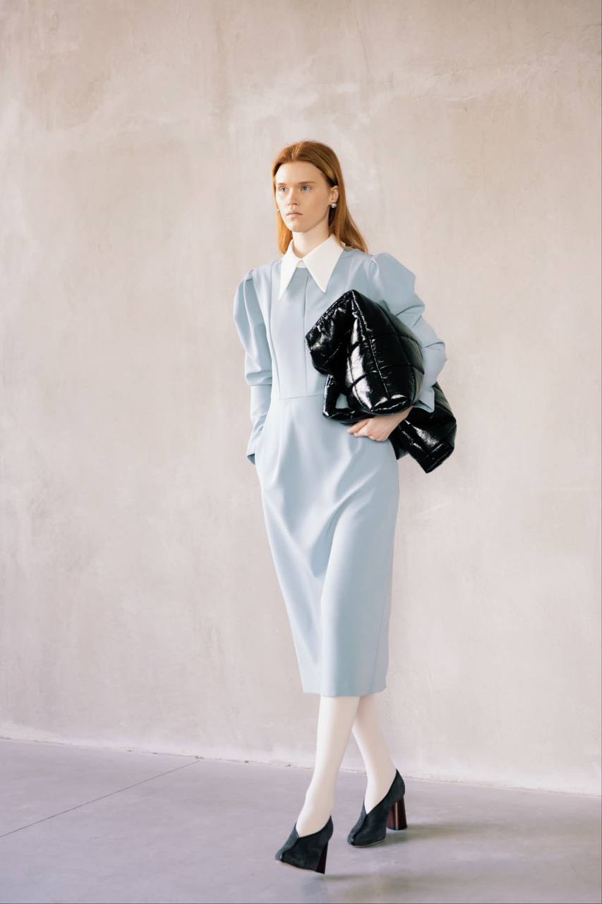Light Blue Formal Midi Dress XXS Light Blue Formal Midi Dress XXS