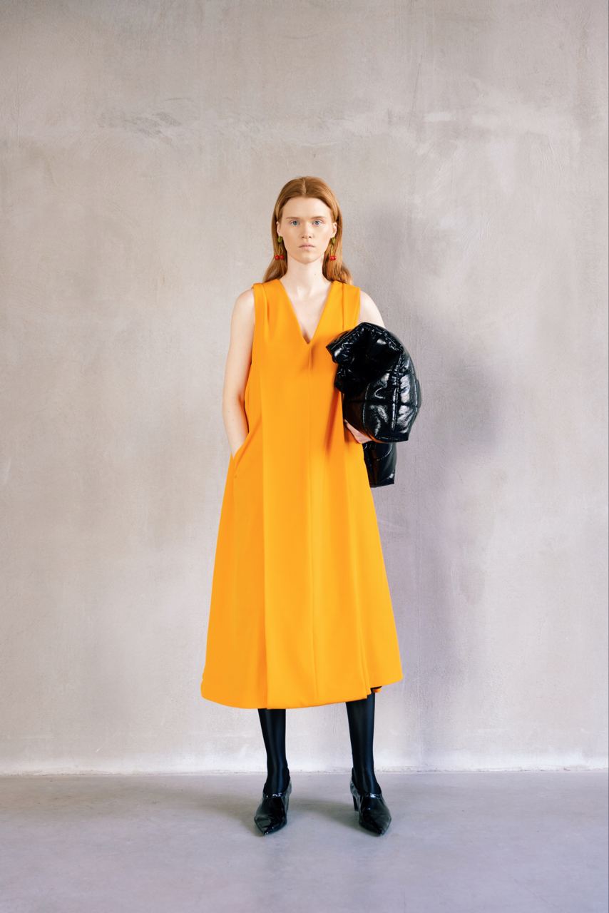 Sleeveless Maxi Dress Orange
