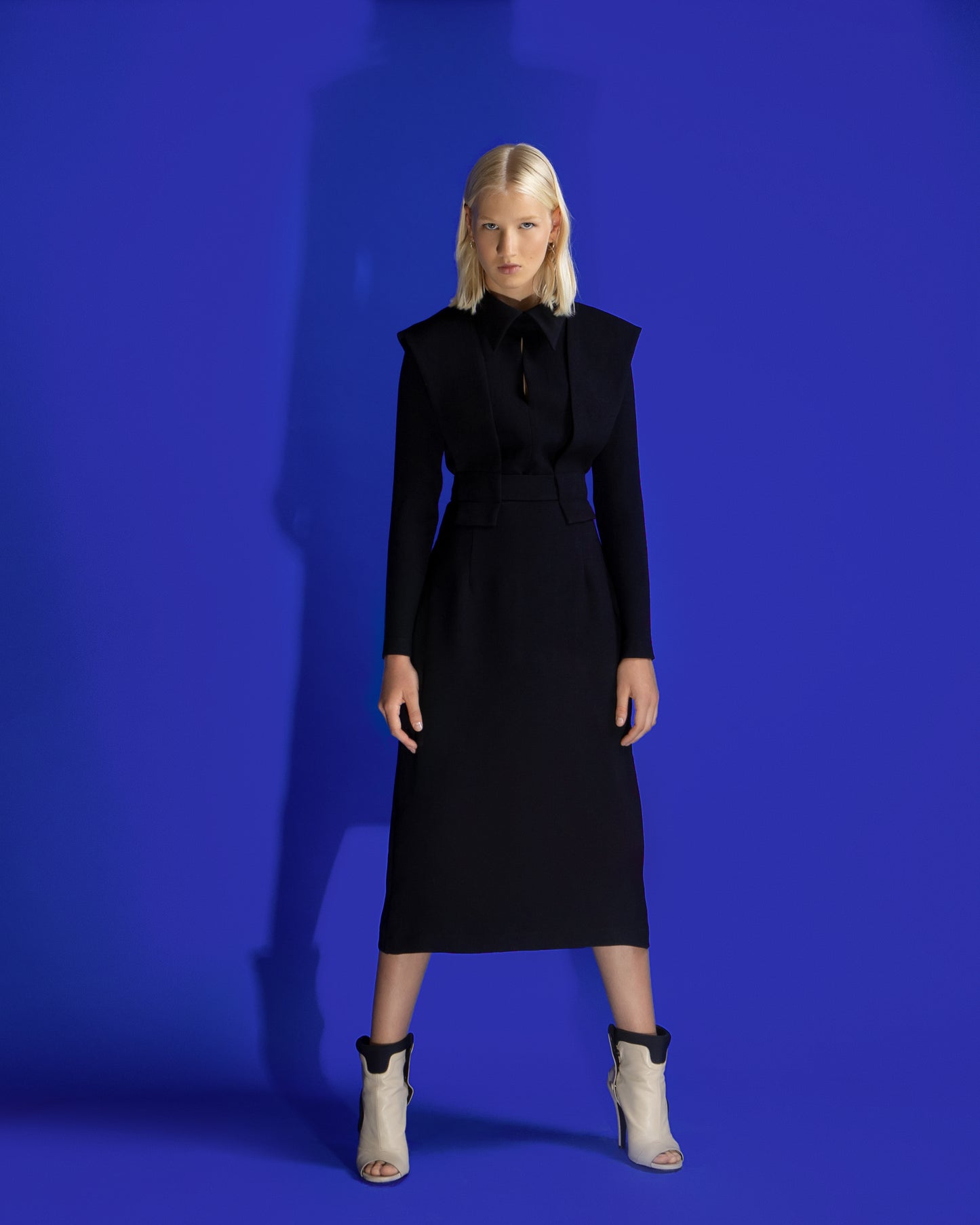 Black Fashion Fitted Midi Dress – Julia Allert