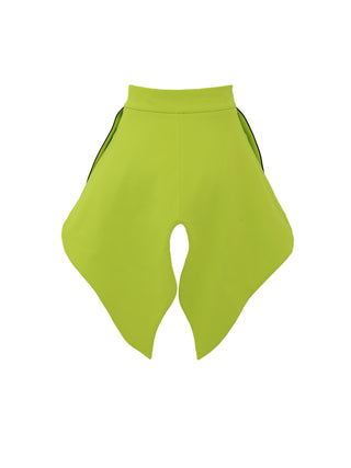 Sculpted Peplum Belt Neon Lime