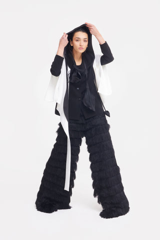 Decorative Floral Tie – Black