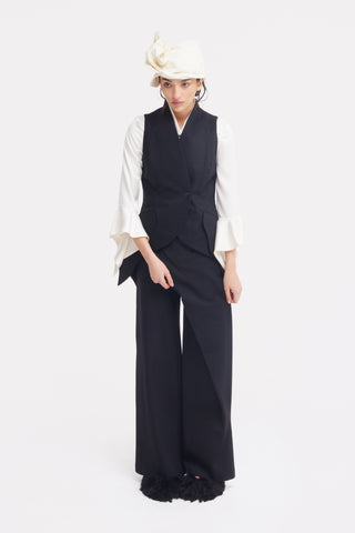 Black Wide Leg Trousers Jersey