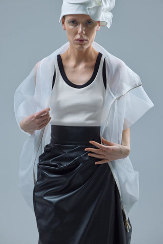 Rib Tank Top White