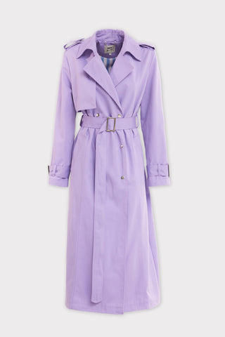 Belted Classic Longline Trench Coat – Lilac