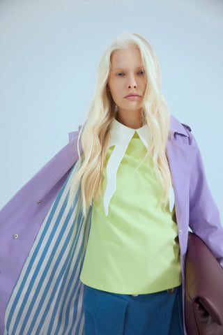 Belted Classic Longline Trench Coat – Lilac