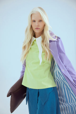 Belted Classic Longline Trench Coat – Lilac
