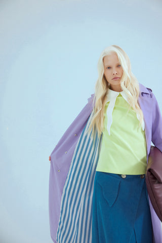 Belted Classic Longline Trench Coat – Lilac
