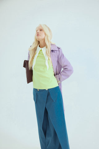 Belted Classic Longline Trench Coat – Lilac