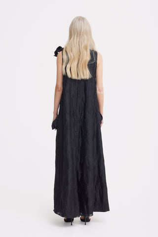 Black A-Line Flower Maxi Dress – Couture Gown