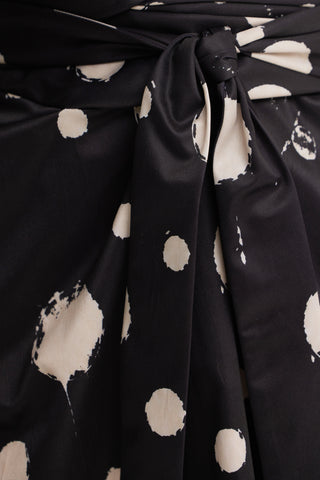 Black Polka Dot Midi Dress With Belt – Capsule Edition