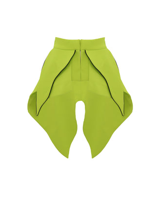 Sculpted Peplum Belt Neon Lime