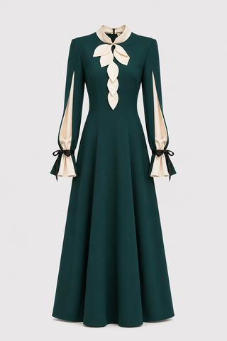 Cocktail Ankle-Length Dress – Emerald