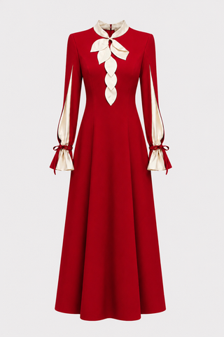 Cocktail Ankle-Length Dress – Red