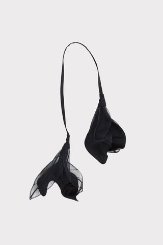 Decorative Floral Tie – Black