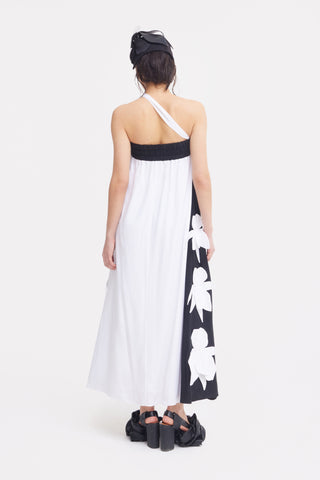 Designer Bustier Dress Black White
