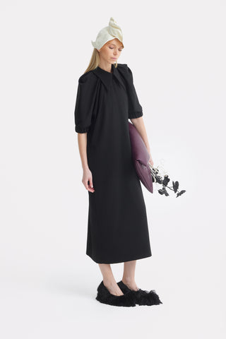 Designer Midi Dress Black