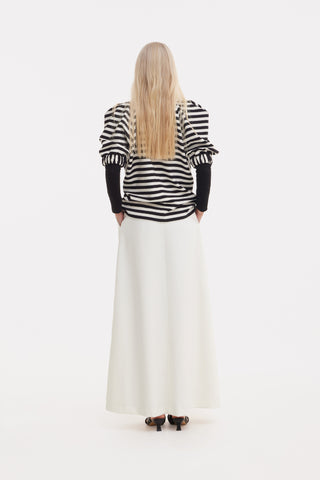 Designer Blouse With Black White Stripes