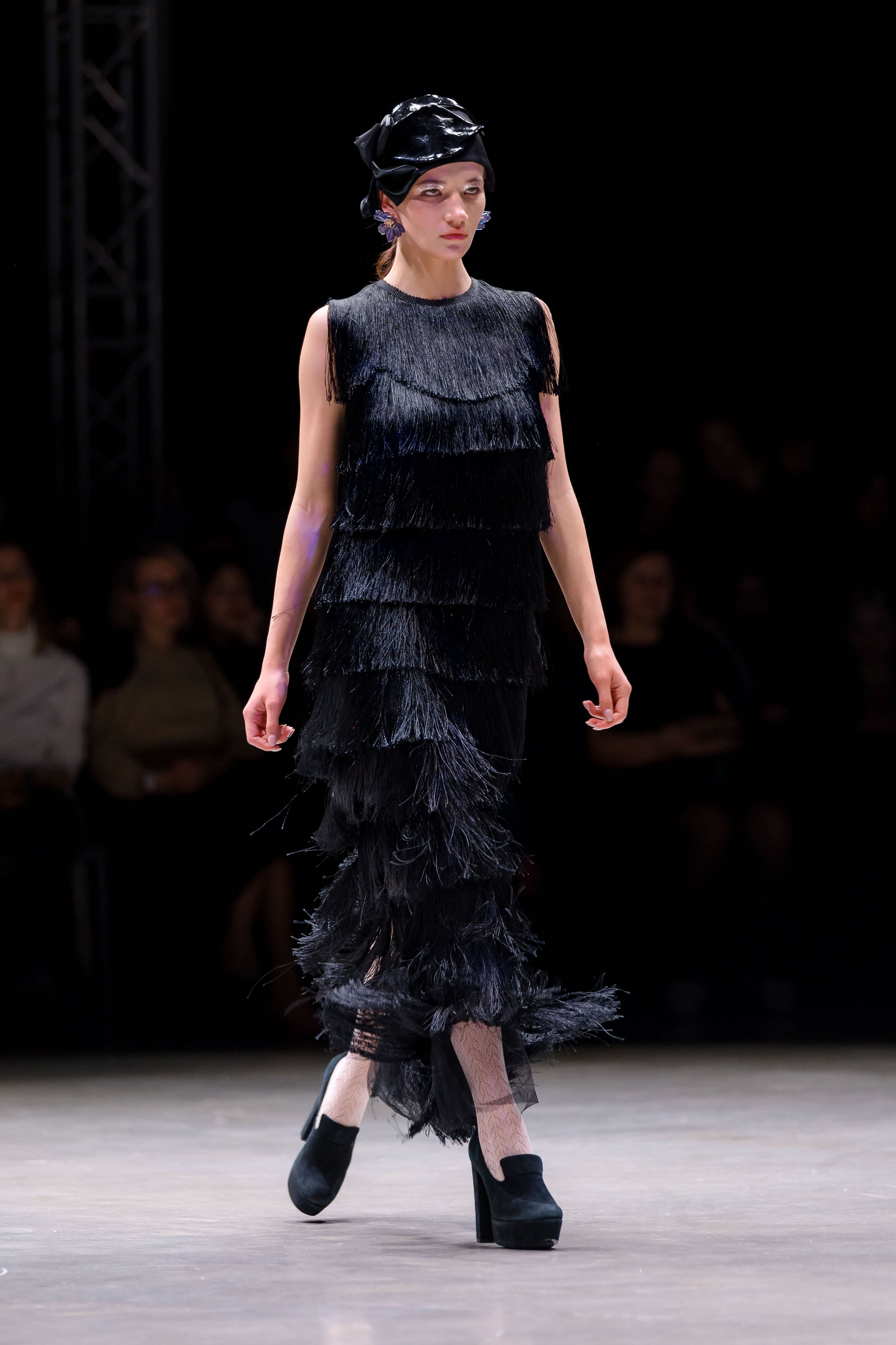 fringed long dress Patbo AMBER FRINGE MIDI DRESS
