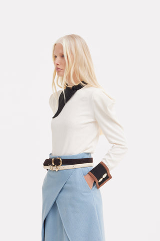 Essential Denim Long Skirt- Light Blue