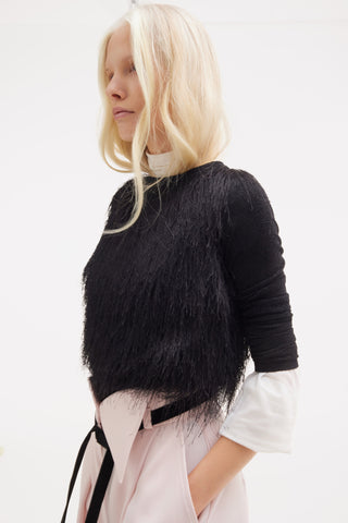 Fashion Forward Wide-Leg Pants & Contrast Belt - Pale Pink