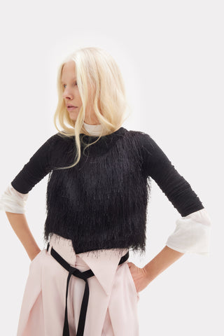 Fashion Forward Wide-Leg Pants & Contrast Belt - Pale Pink