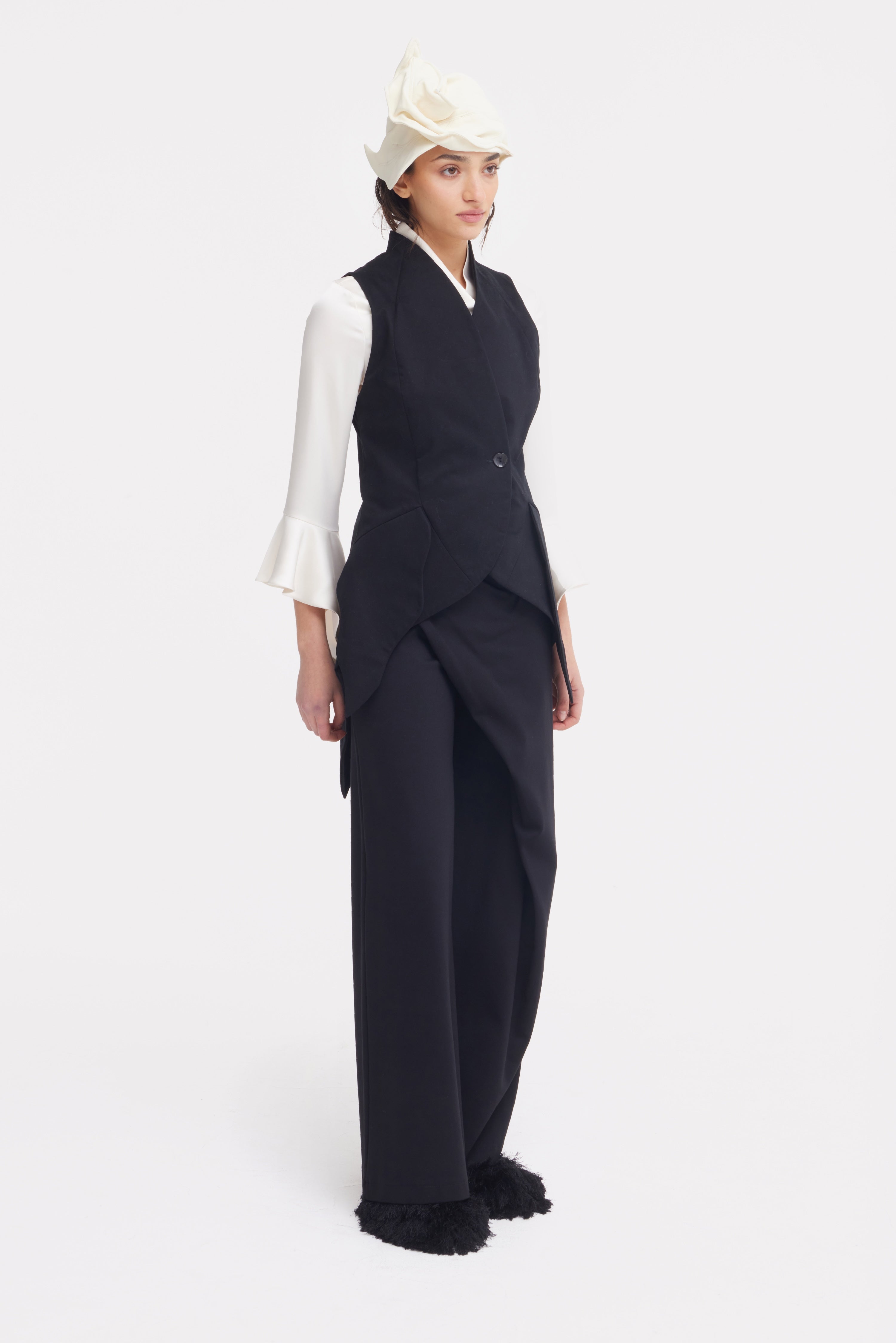 Formal Asymmetric Tailored Vest Black xxl Formal Asymmetric Tailored Vest Black xxl