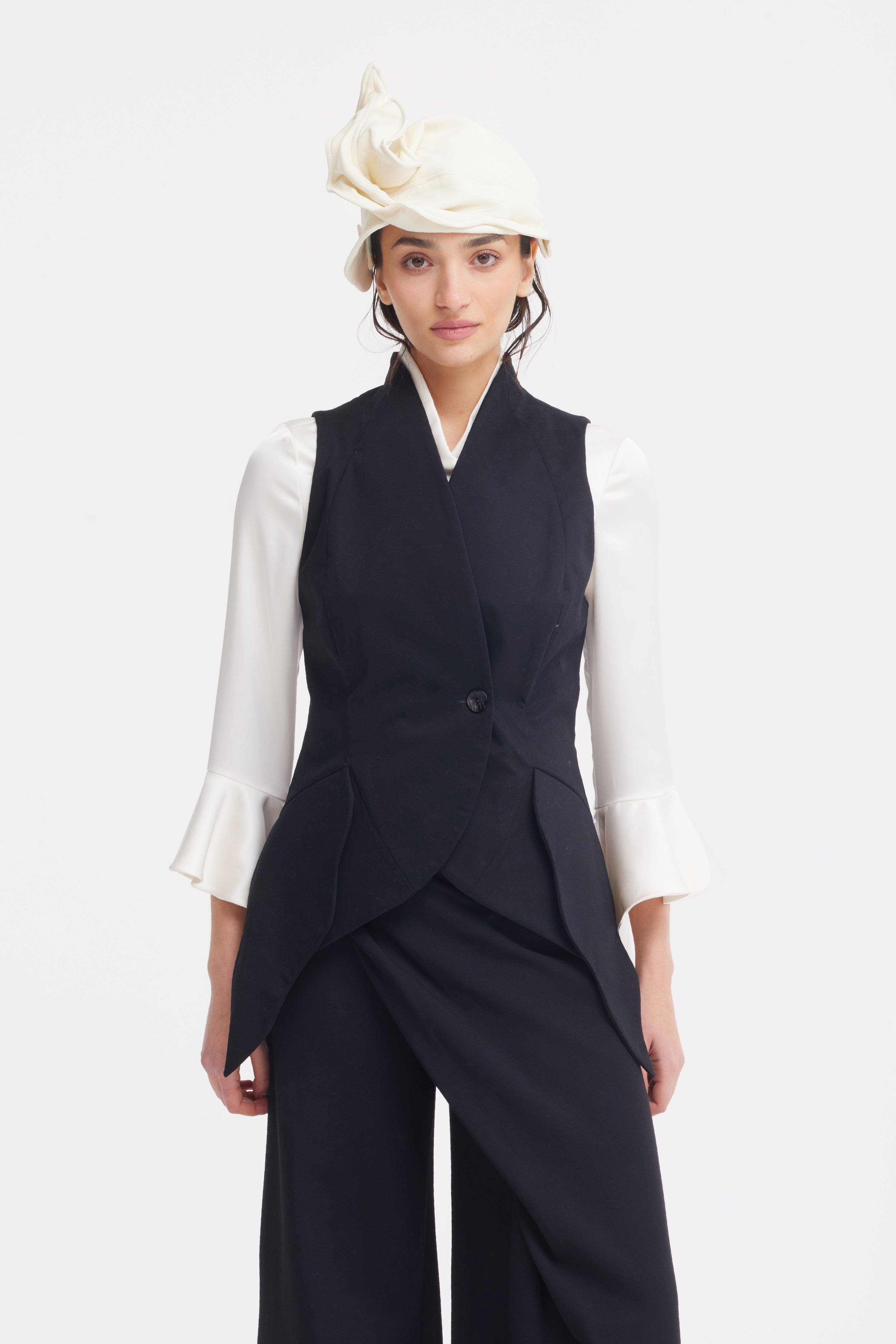 Formal Asymmetric Tailored Vest Black xxl Formal Asymmetric Tailored Vest Black xxl