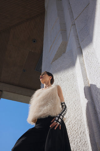 Fringe Sleeveless Top – Ivory