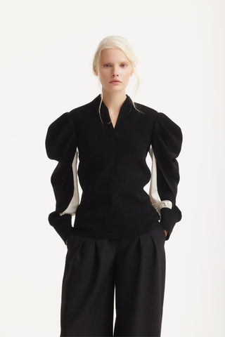 Party Minimalist Long Sleeve Top - Black