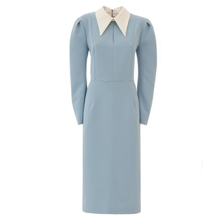 Light Blue Formal Midi Dress