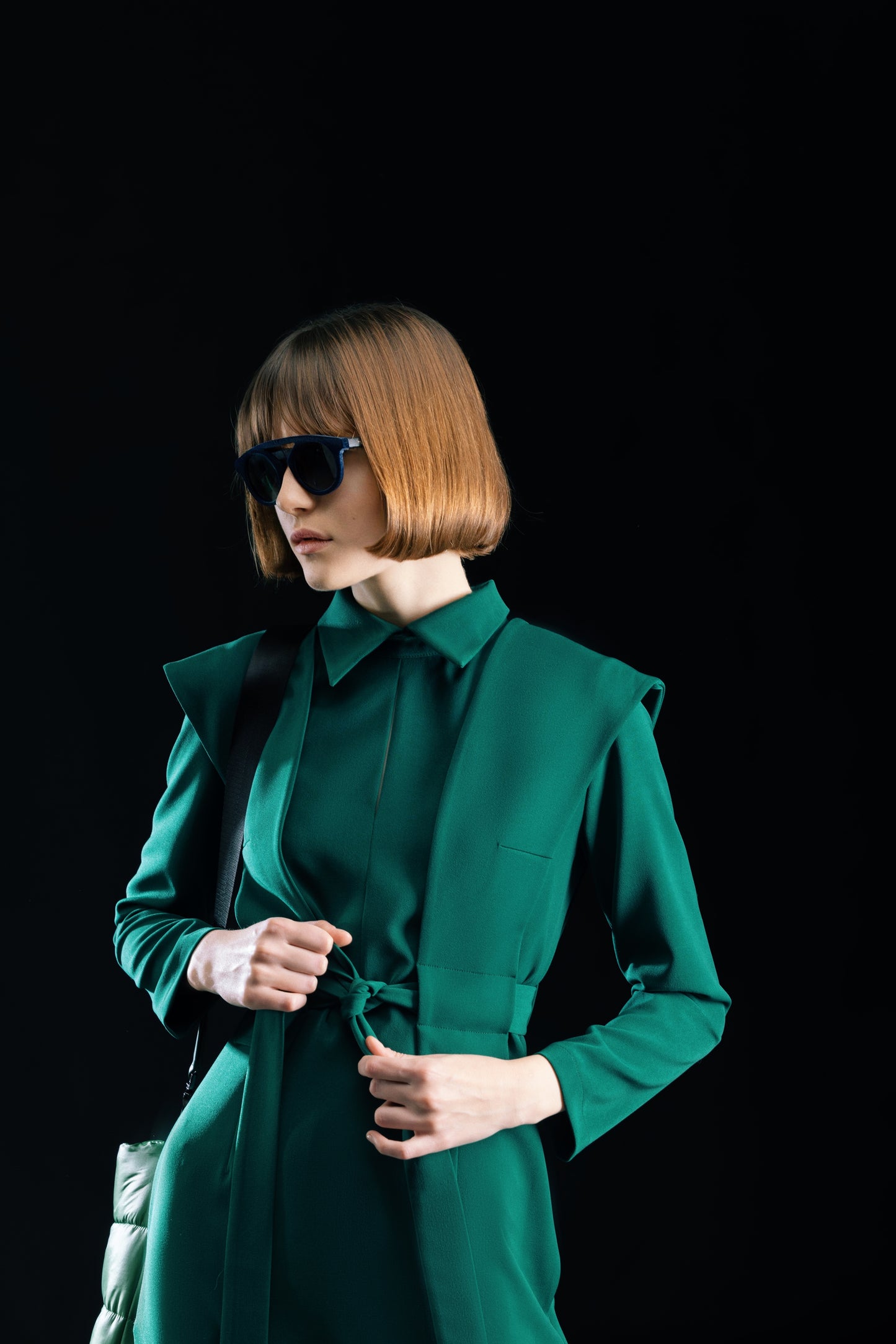 Green Fashion Fitted Midi Dress