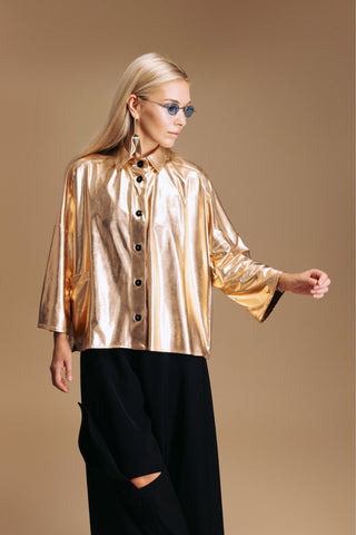 Loose Fit Shirt Metallic Bronze