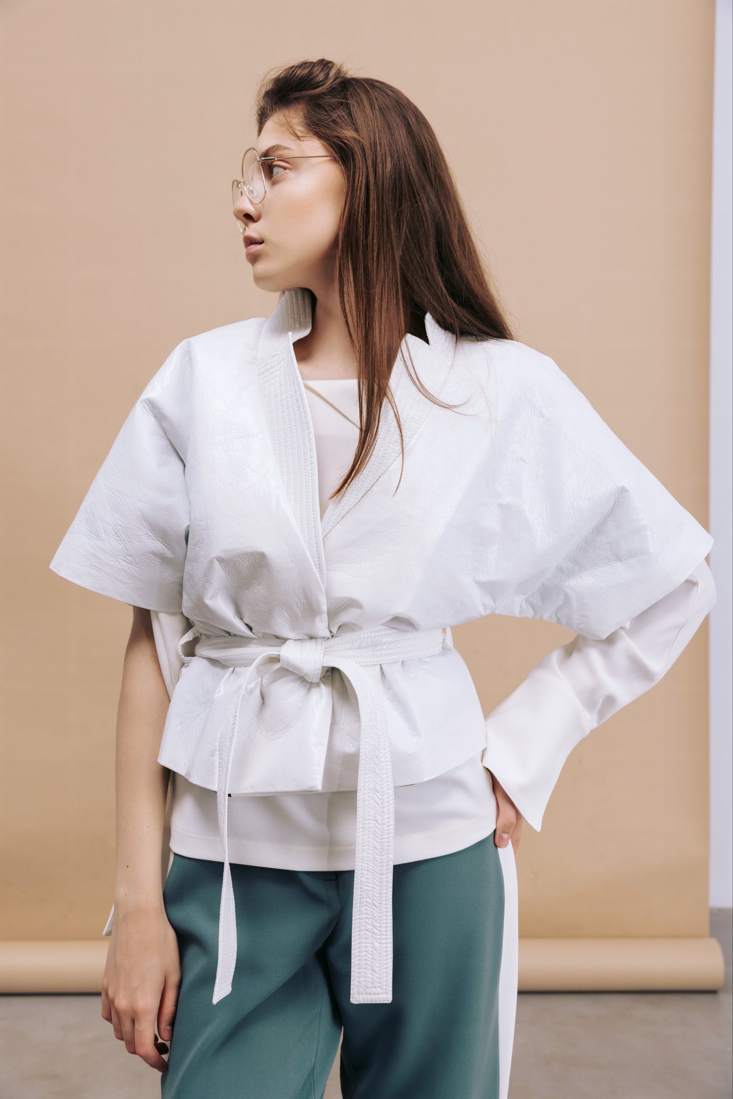 Fashion Kimono Vest White
