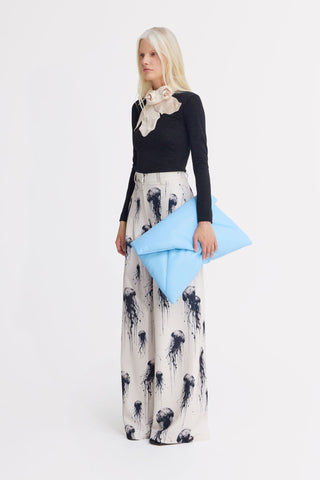 Ivory Jellyfish Print Tailored Pants – Capsule Edition