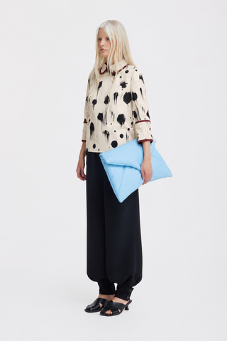 Ivory Polka Dot Blouse With Cuffs – Capsule Edition
