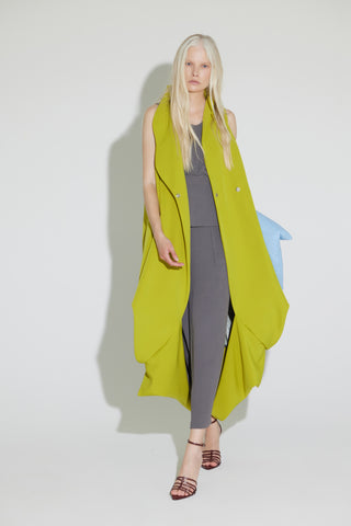 Summer Crinkled Sleeveless Top & Long Skirt Two-Piece Set - Grey