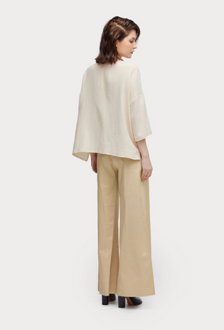 Formal Flared Trousers Beige