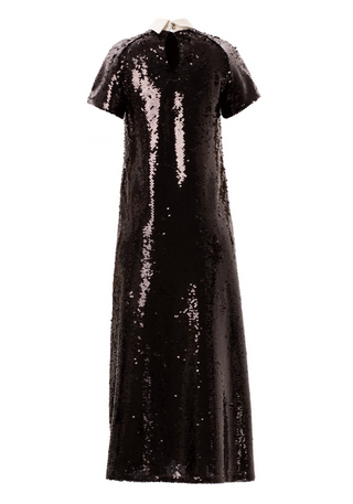 Black Sequin Evening Gown Long Dress