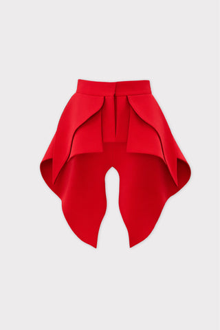 Sculpted Peplum Belt Red