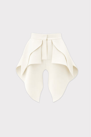Sculpted Peplum Belt White