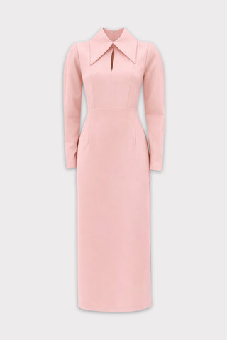 Solid Formal Midi Dress - Pale Pink