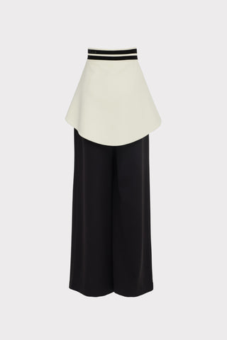 Statement Waist Wide-Leg Trousers – Black