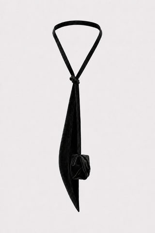 Velvet Versatile Transformable Handmade Tie-Belt Black
