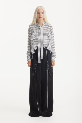 Designer Striped Thin Viscose Shirt