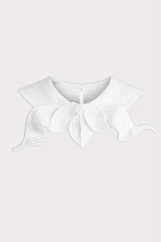 Adjustable Sculptural Collar – White - Julia Allert