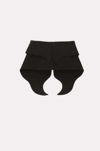 Artisan Curved Layered Waist Belt - Black