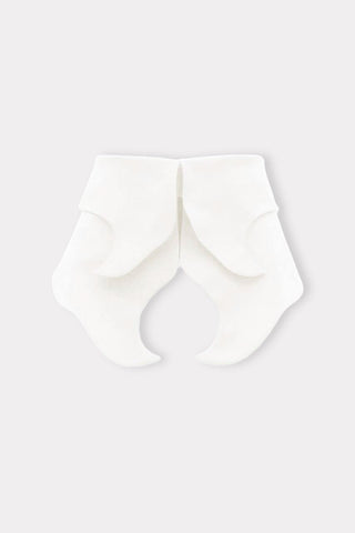 Artisan Curved Layered Waist Belt – White - Julia Allert