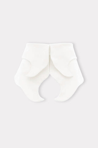 Artisan Curved Layered Waist Belt – White